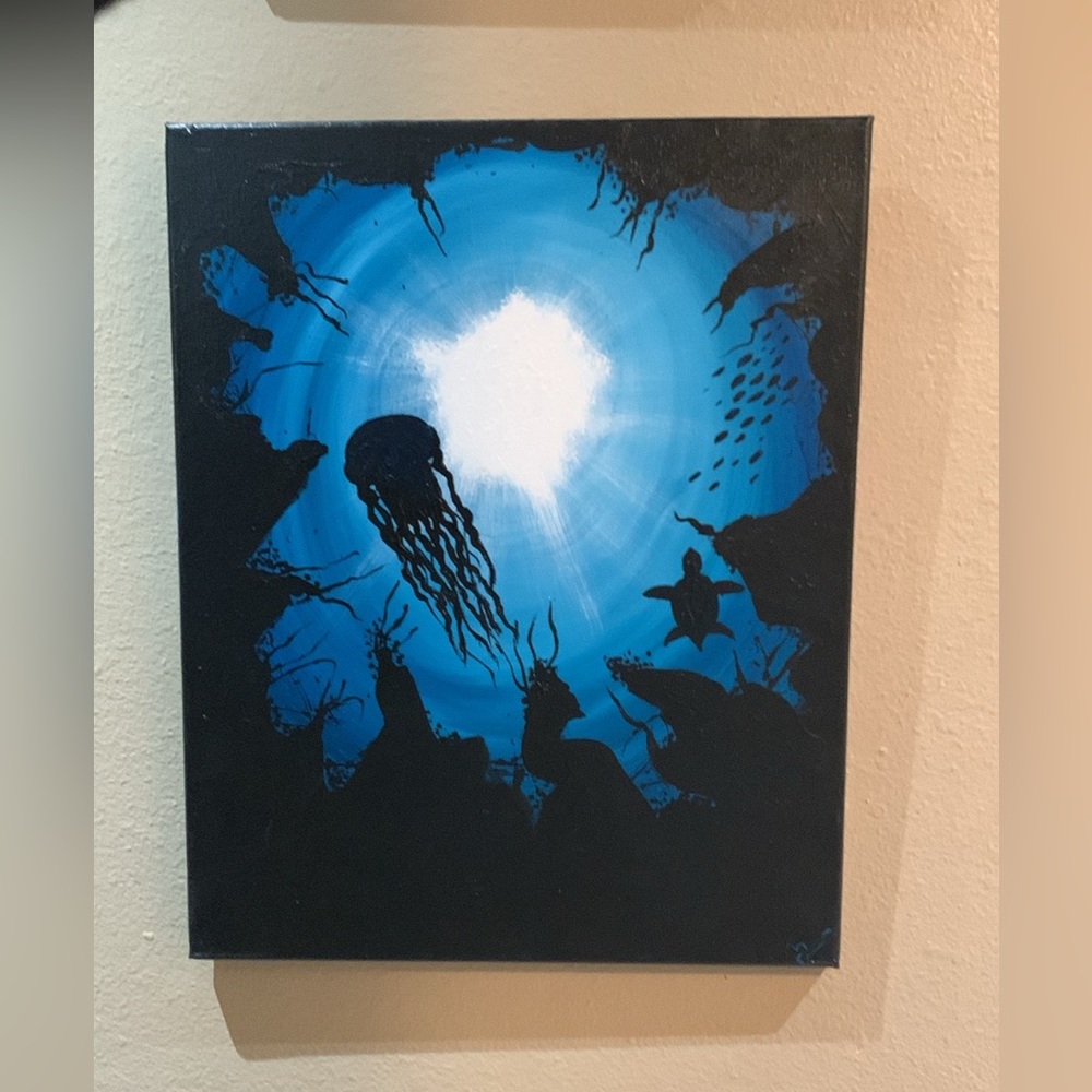My Acrylic Paintings on Canvas Under the Sea
All canvases are 20 x 16in - Picture 5 of 10